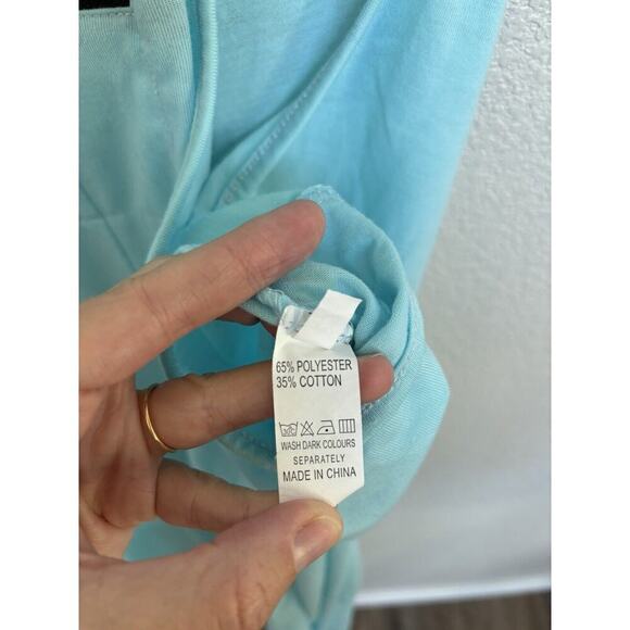 womens blue XL slouchy oversized jumpsuit cotton lounge travel casual boho beach - Picture 5 of 5